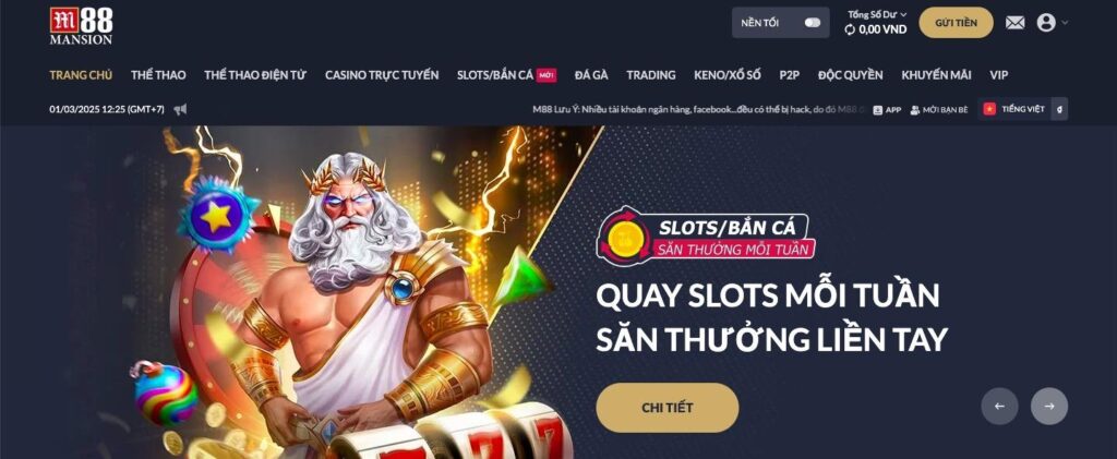 trang chủ casino trực tuyến M88